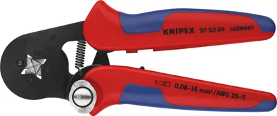 Produktbild von Knipex 975-304SB Aderendhülsenzange 180mm 0,08-10 + 16mm², rot/blau
