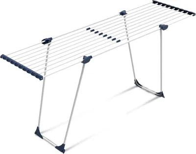 Produktbild von CasaFlex – Teleskop Wäscheständer 20m – ausziehbar & platzsparend – Wäscheständer Weiß aus legiertem Stahl für Kleidung, Bettwäsche und Handtücher