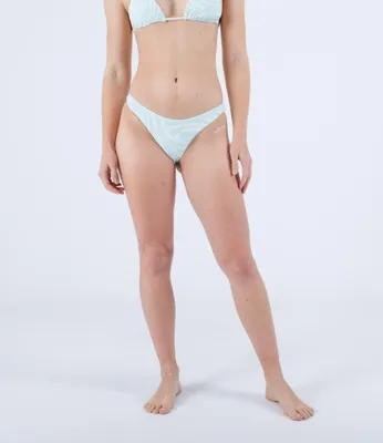 Zdjęcie produktu dla Krótkie stringi kąpielowe damskie marki Hurley, model "Cheeky French", kolor "Wave Runner Multi", rozmiar XS