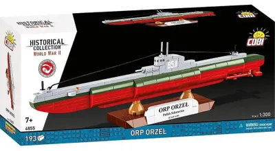 Productafbeelding van ORP Orzeł, model van een onderzeeër, bouwdoos, 193 onderdelen, schaal 1:300, verzamelaarsmodel