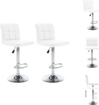 Produktbild von vidaXL Barhocker 2 Stk. Weiß Kunstleder -  Barhocker