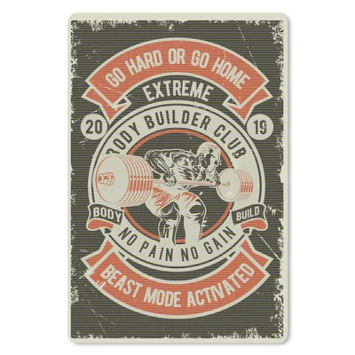 Produktbild von MuchoWow® Mauspad Mousepad Mancave - Gewichte - Sport - Bodybuilding - Retro 40x60 cm - Mousepads - Maus Mat - Pad - Mausunterlage - Schreibtisch Accesoire