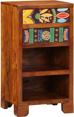 Immagine prodotto di Tavolino Floreale con cassetto Marrone 40 x 35 x 75 cm
