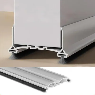 Productafbeelding van Siliconen deurtochtstrip 97 cm - Zelfklevend - Geluidsdicht - Weerbestendig - Eenvoudige montage - Deurafdichting