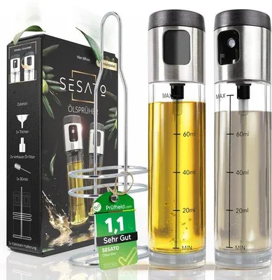 Produktbild von Ölversprüher-Set 2tlg, Glas, Edelstahl, Hygienisch