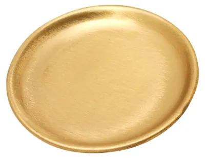 Produktbild von Runder Untersetzer Ø10cm aus Messing für Stumpenkerzen