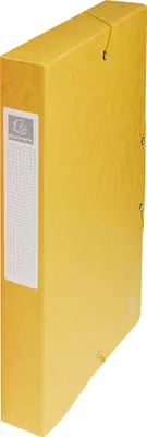 Produktbild von Exacompta 8x Archivbox Karton, 600g, Rücken 40mm + Etikett, A4, Gelb, 50409E