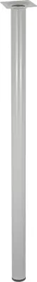 Produktbild von WAGNER Möbelbein CLASSIC RETRO - Ø 30 x 600 mm, Anschraubplatte 60 x 60 mm, Innengewinde Ø 10 mm, Aluminium-Optik - 12126001