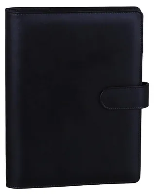 Produktbild von A5 Ringbuch Abdeckung Nachfüllbar Budget Binder Kunstleder Schwarz 6 Loch