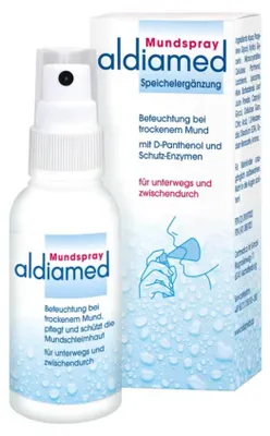 Produktbild von aldiamed Mundspray Gelfluid Speichelergänzung bei Mundtrockenheit, 50 ml Lösung