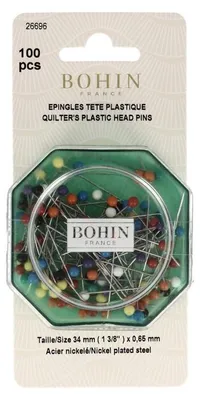 Productafbeelding van Doos met veiligheidsspelden, kunststof kop, merk Bohin