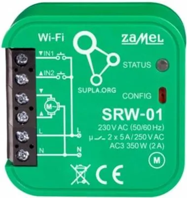 A green electronic device with labels and diagrams.