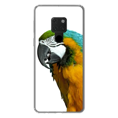 Produktbild von MuchoWow® Handyhülle Schutzhülle Hülle für Huawei P40 Lite Papagei - Vogel - Federn - Porträt Silikon Softcase Handy Hülle - Handy