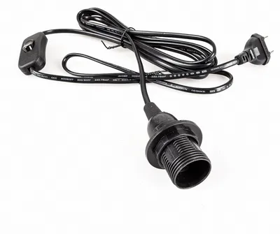 Produktbild von E14 Lampenfassung mit Schalter Netzkabel 5m 500SW schwarz