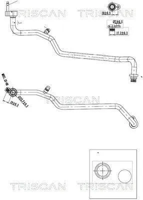 Produktbild von TRISCAN Hochdruckleitung und Niederdruckleitung Klimaanlage 9010 16006 Hinten für FORD Fiesta Mk6 Schrägheck (JA8, JR8)