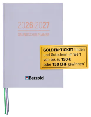 Produktbild von Betzold Design-Grundschulplaner, Hardcover, DIN A4 plus, Schuljahr: 2026/2027