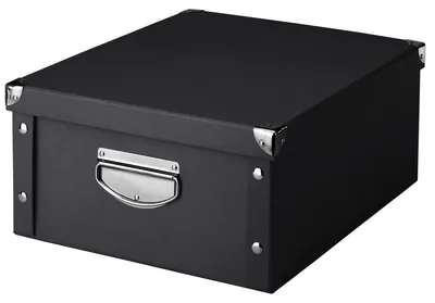 Produktbild von Zeller Aufbewahrungsbox, Pappe, schwarz 40x33x17