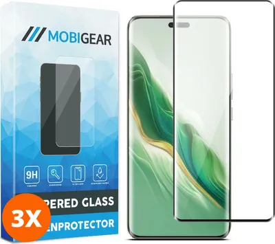 Produktbild von Mobigear Premium 9.98 HONOR Magic 6 Pro Panzerglas Gehärtetes Glas Displayschutz - Hüllenfreundlich (3er Pack)
