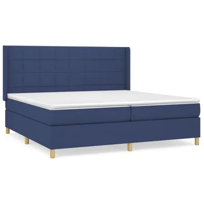 Immagine prodotto di vidaXL Letto a molle con materasso blu 200x200 cm in tessuto