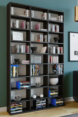Produktbild von VCM my home Bücherregal Megosa Maxi schwarz 102,0 x 23,0 x 180,0 cm