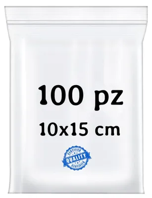 Plastiktüten wiederverschließbar 10x15 cm 100 Stück transparent