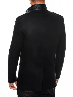 Obrázek produktu pro Ombre Clothing Pánský kabát Augustino černá M