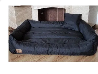 Immagine prodotto di Letto per cani XXL in Pelle finta nera - cuscino per cani divano per cani letto per gatti cesto per cani - impermeabile