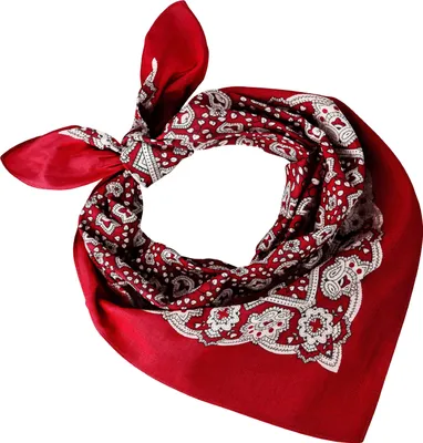 Tobeni 548 Bandana Nickituch in 100 Baumwolle für Damen und Herren Paisley Rot