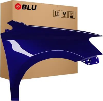 Image de BLU Aile Compatible avec VW Volkswagen Polo 6R1 LD5Q Droite Blau SchattenBlau | 2009-2017 | Avant | Peint| Prêt à Monter | Galvanisé