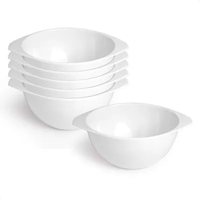 Obrázek produktu pro Sada keramických misek na müsli, 6 kusů, 360 ml, bílá, melamin