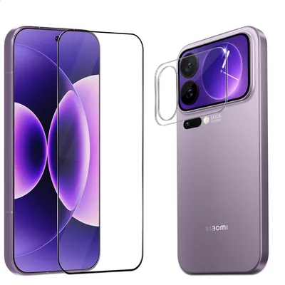 Produktbild von 1-Pack Xiaomi 17 Pro Max Displayschutzfolie & 1-Pack Kameraschutz - Gehärtetes Glas 9H - Super Qualität 3D