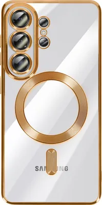 Produktbild von Avizar, MagSafe Hülle stoßfest mit Chromrahmen Galaxy S26 Ultra, Gold