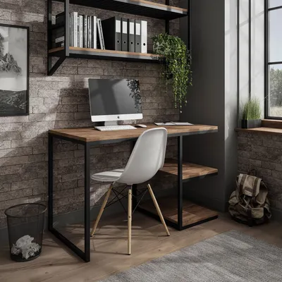 Obrázek produktu pro Pracovní stůl Počítačový stůl MODERN LOFT Černá / dub Stirling