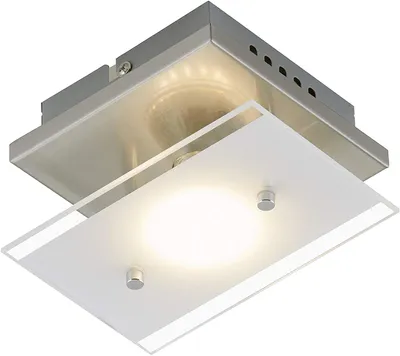 Produktbild von Briloner LED Deckenleuchte Chrom Glas Tell Eckig 3W GU10 warmweiß 15 x 12cm