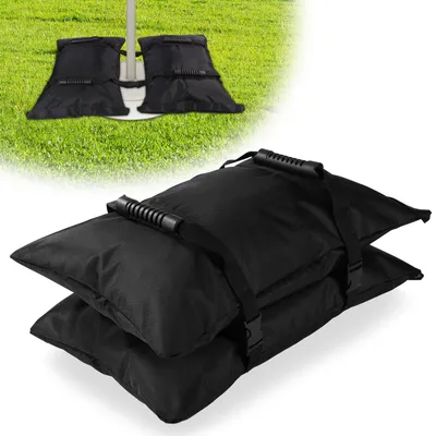 Productafbeelding van 2 Stuks Parapluvoetgewichten Zandzakken, 50x34cm Navulbare Zandzakken voor Tuinparasol
