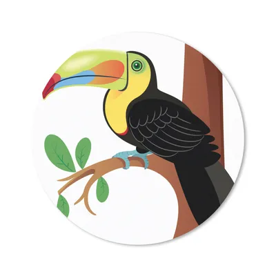 Produktbild von MuchoWow® Mauspad Mousepad Eine Vektor-Illustration von einem bunten Tukan 20x20 cm - Mousepads - Maus Mat - Pad - Mausunterlage - Schreibtischmatte