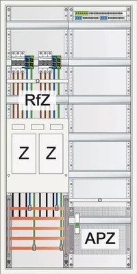 Produktbild von ABN Zählerschrank eHZ 2Z 1V 1APZ, HS IP43 SK2, 5-polig, BxHxT: 550x1100x210mm S27EA820