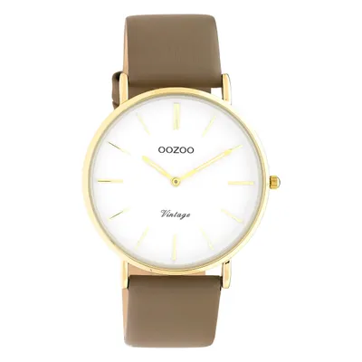 Produktbild von Oozoo Armbanduhr braun Leder C20222 Vintage Series Damen Analog-Quarzuhr UOC20222