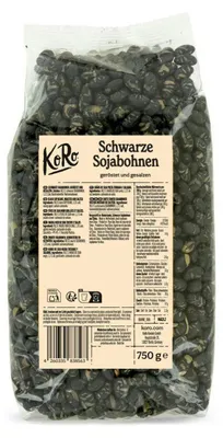 Produktbild von KoRo I Geröstete und gesalzene schwarze Sojabohnen 750 g