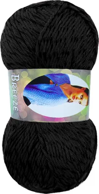 50g Strickgarn BREEZE UNI schwarz