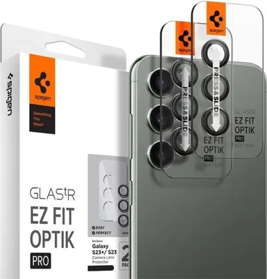 Obrázek produktu pro Spigen Samsung Galaxy S23 / S23 Plus Glas.Tr "Ez Fit" Chrni objektivu Tvrzen sklo, 2 balen - ern