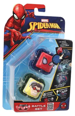 Imagen del producto de Juego de 2 figuras: Doctor Octopus y Spider-Man brillante, línea Battle Cube, Marvel