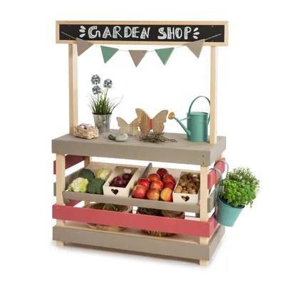 Produktbild von MUDDY BUDDY® Outdoor Shop "Garden Friend" natur - warmgrau - malvenrosa