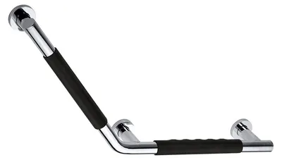 Imagen del producto de Madlo lomené 135° Bemeta Omega, elevación de 680 mm, cromo/goma negra