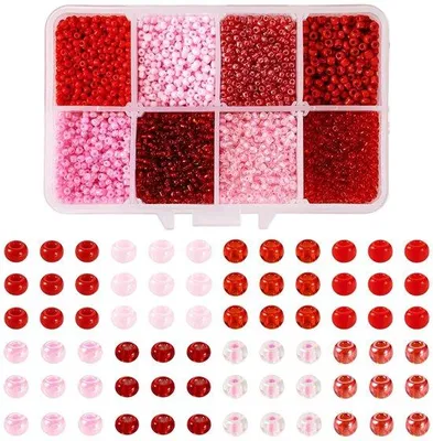 Productafbeelding van Dailygoods- Ronde Kralen 160G - Glazen Rocailles 2mm - Mini Spacer Kralen - Sieraden Maken - Gat: 1mm - 8 Stijlen