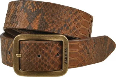 Image de Sendra Gürtel Schlangenleder Python Braun