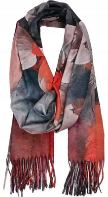 Produktbild von Agrafka Damen Schal mit Blumenmuster und Fransen