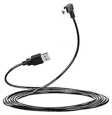 Zdjęcie produktu dla Kabel USB a mini b 3M kątowy 90 do GPS nawigacji dashcam do ładowania