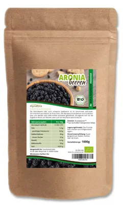 Produktbild von Mynatura getrocknete  Aroniabeeren - ab 1000g - 1 Beutel