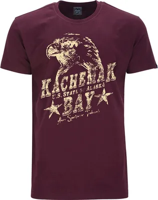 Zdjęcie produktu dla Koszulka w dużych rozmiarach Eagle, beżowa, AHORN SPORTSWEAR, bordowo-czerwona, rozmiar 9XL